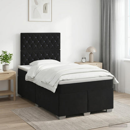 Cama Box Spring Con Colchón Terciopelo