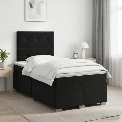 Cama Box Spring Con Colchón Terciopelo