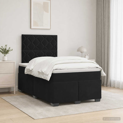 Cama Box Spring Con Colchón Terciopelo
