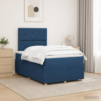 Cama Box Spring Con Colchón Tela