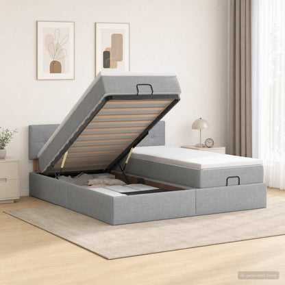 Estructura Cama Otomana Colchones Tela 200X200Cm