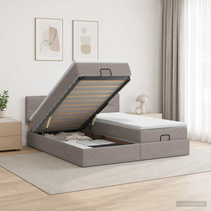 Estructura Cama Otomana Colchones Tela 200X200Cm