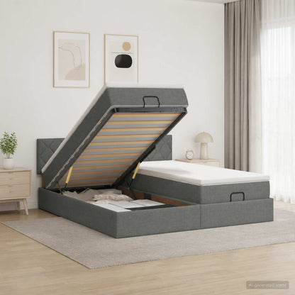Estructura Cama Otomana Colchones Tela 200X200Cm