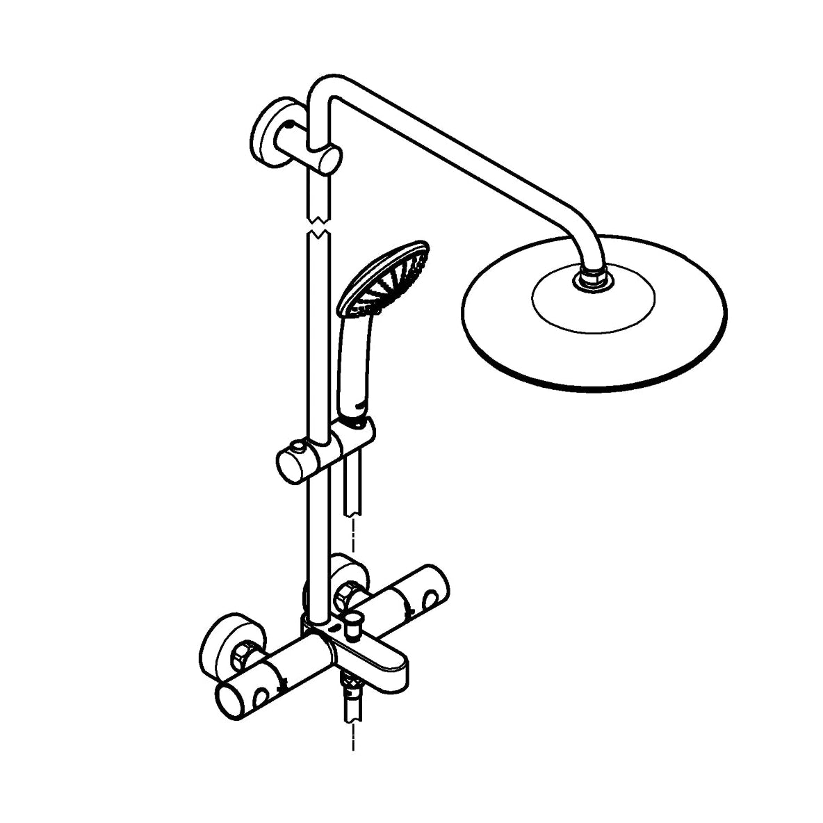 Columna de grifería para baño/ducha termostático Grohe - Cromo