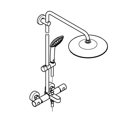 Columna de grifería para baño/ducha termostático Grohe - Cromo
