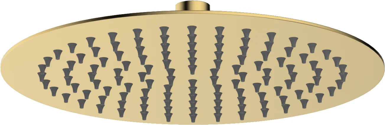Columna de grifería para ducha termostático Stillo Hades oro rociador mural 2 vías Ø250mm maneral de 3 funciones