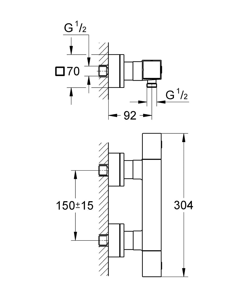 Ducha Grohe Grohtherm cube termostático