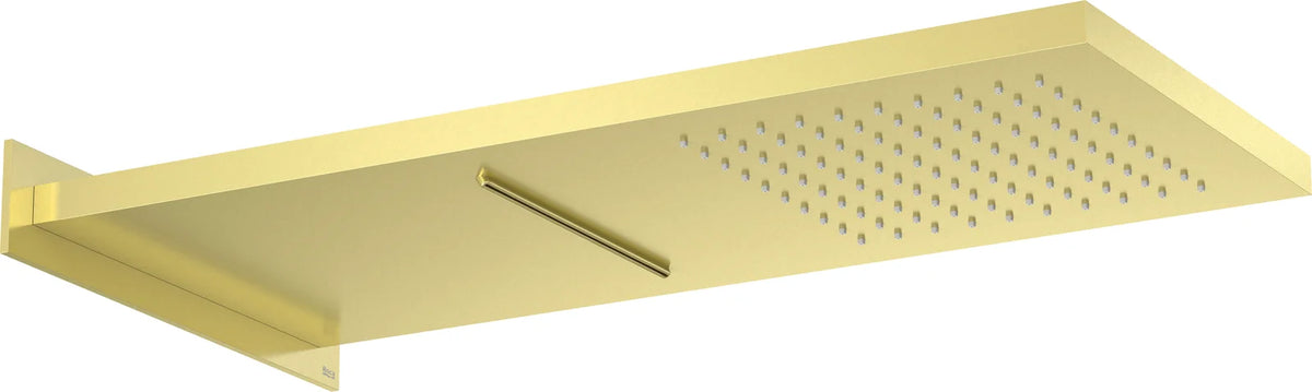 Rociador de ducha rectangular Roca raindream montaje - Oro cepillado