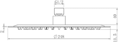 Columna de grifería para ducha termostático Stillo Hera cromo rociador mural 2 vías Ø248mm maneral de 3 funciones