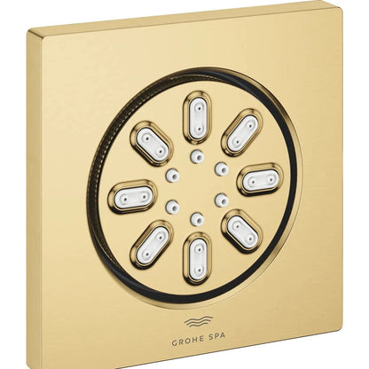 Rociador de ducha cuadrado Grohe rainshower aqua - Oro cepillado
