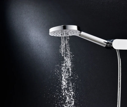 Columna de grifería para ducha termostático Stillo Hades cromo rociador mural 2 vías Ø250mm maneral de 3 funciones