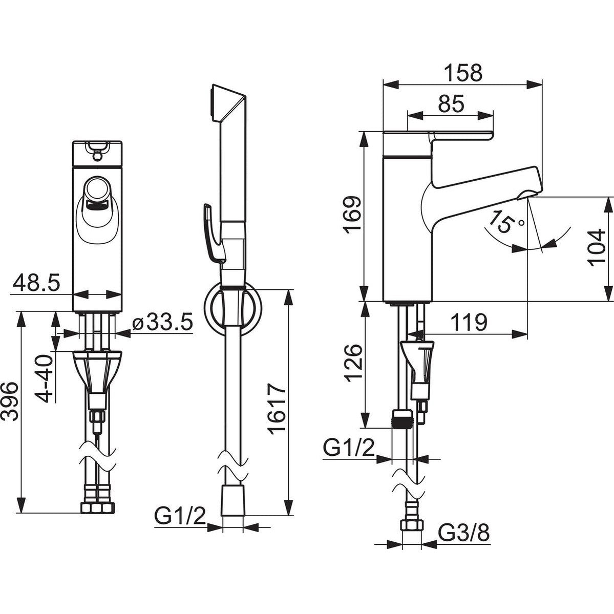 Grifo de Lavabo Oras Inspera 3012F