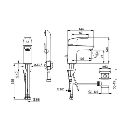 Grifo de Lavabo Oras Safira 1008