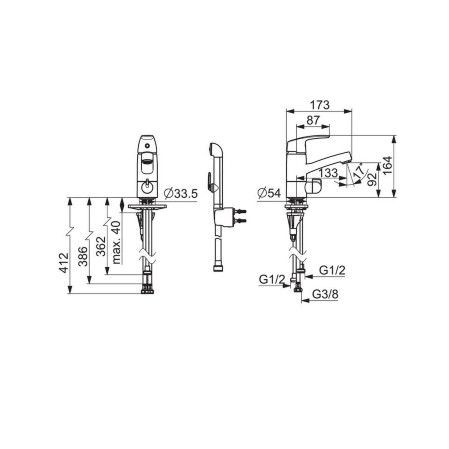 Grifo de Lavabo Oras Safira 1014F