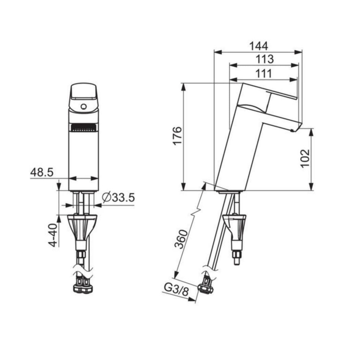 Grifo de Lavabo Oras Stela 4810F