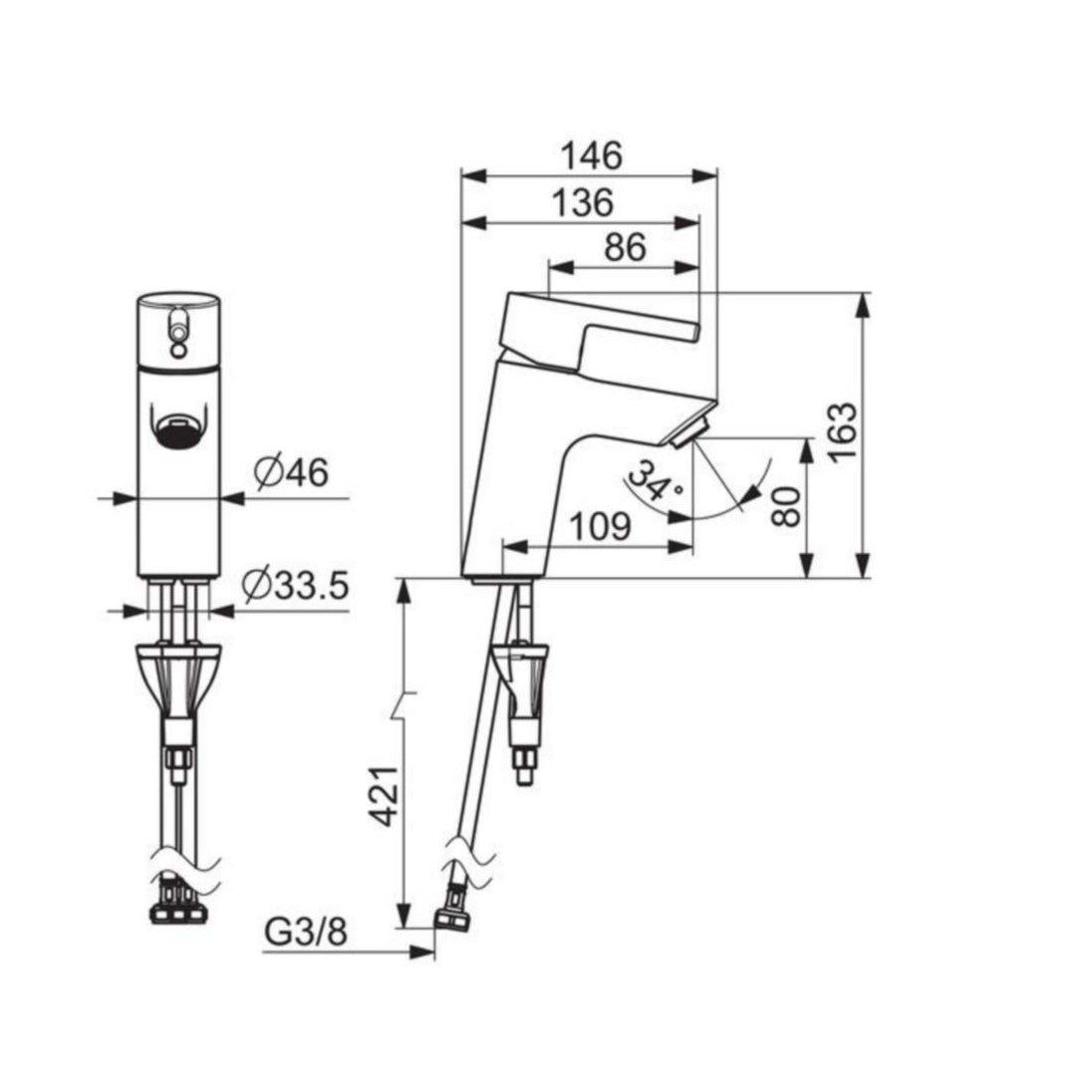 Grifo de Lavabo Oras Optima 2610AF