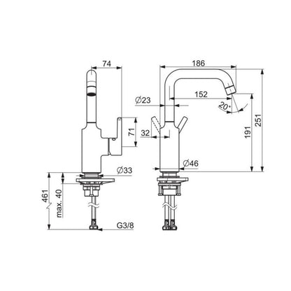 Grifo de Lavabo Alto Oras Optima 2611AF