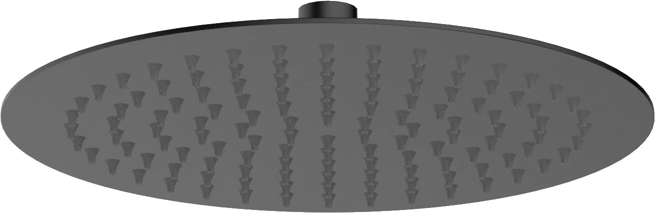 Columna de grifería para ducha monomando Stillo Hades negro rociador mural 2 vías Ø250mm maneral de 3 funciones con repisa