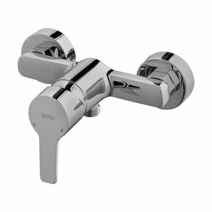 Grifo de ducha monomando Stillo Capri-N acabado cromo con conjunto de ducha de mano diseño clásico moderno