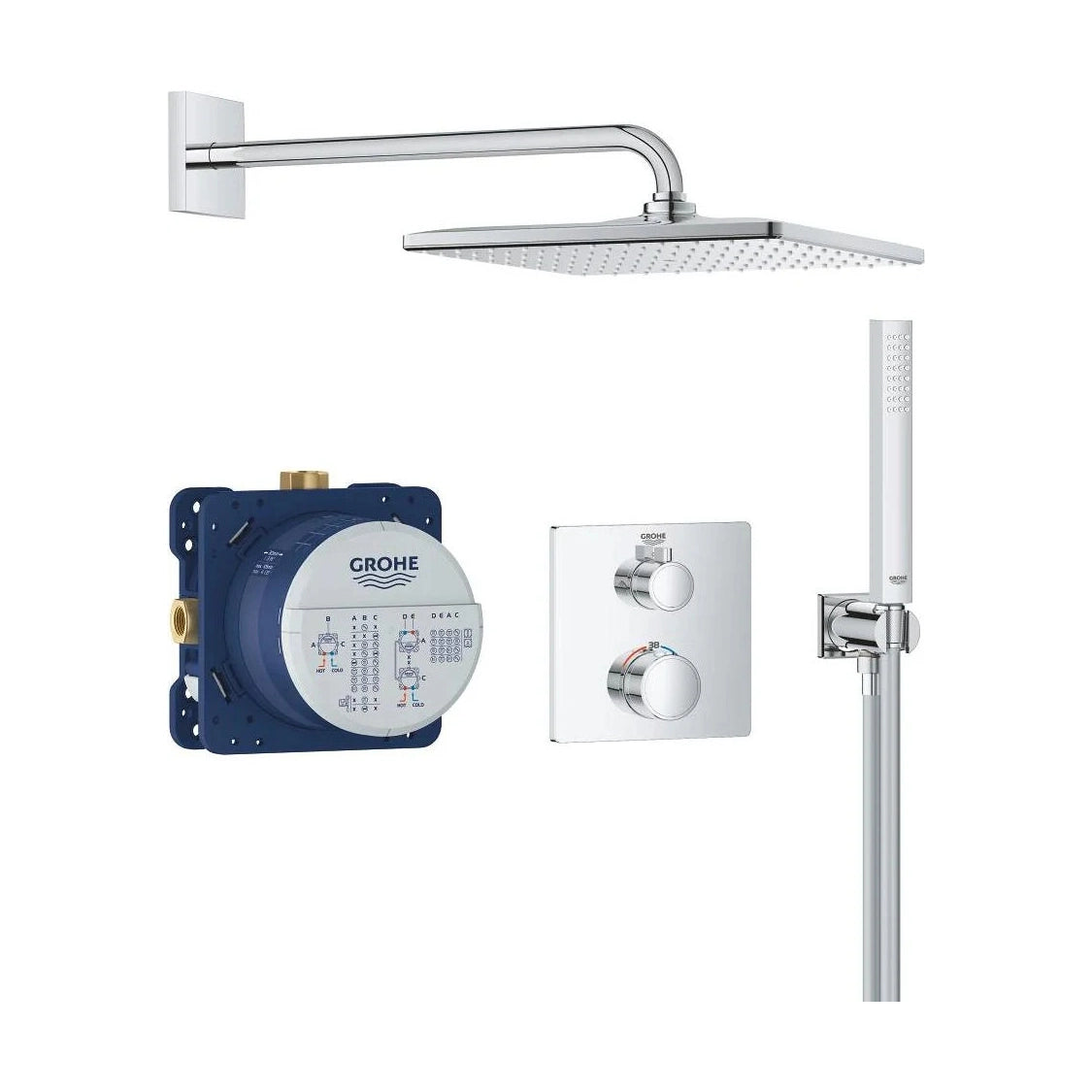 Columna de grifería para baño/ducha empotrada Grohe - Cromo