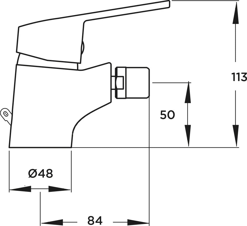 Grifería de bidé monomando Stillo Capri Evo cromo