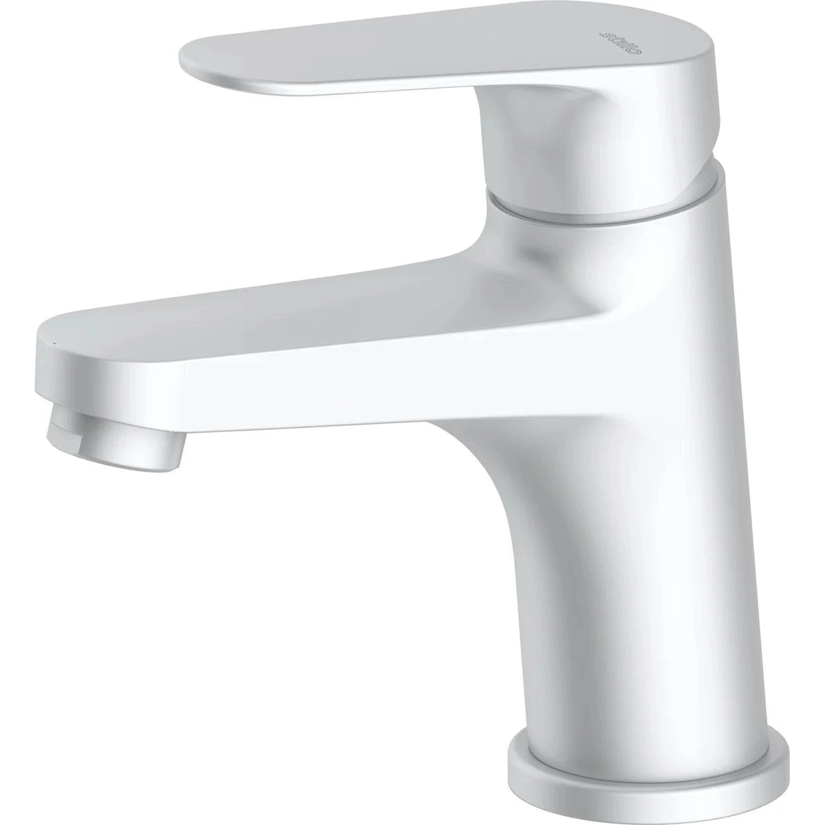 Grifo de lavabo Stillo Zeus blanco mate cuerpo bajo con ahorro de energía Cold Open