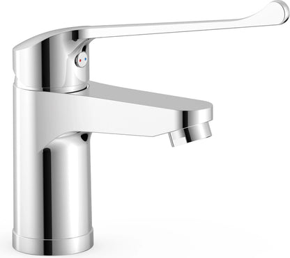 Grifería de lavabo baja Tres Medical palanca médica cromo con aireador