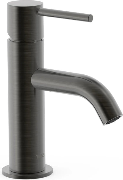 Grifería de lavabo baja Tres Study Exclusive negro cepillado con aireador