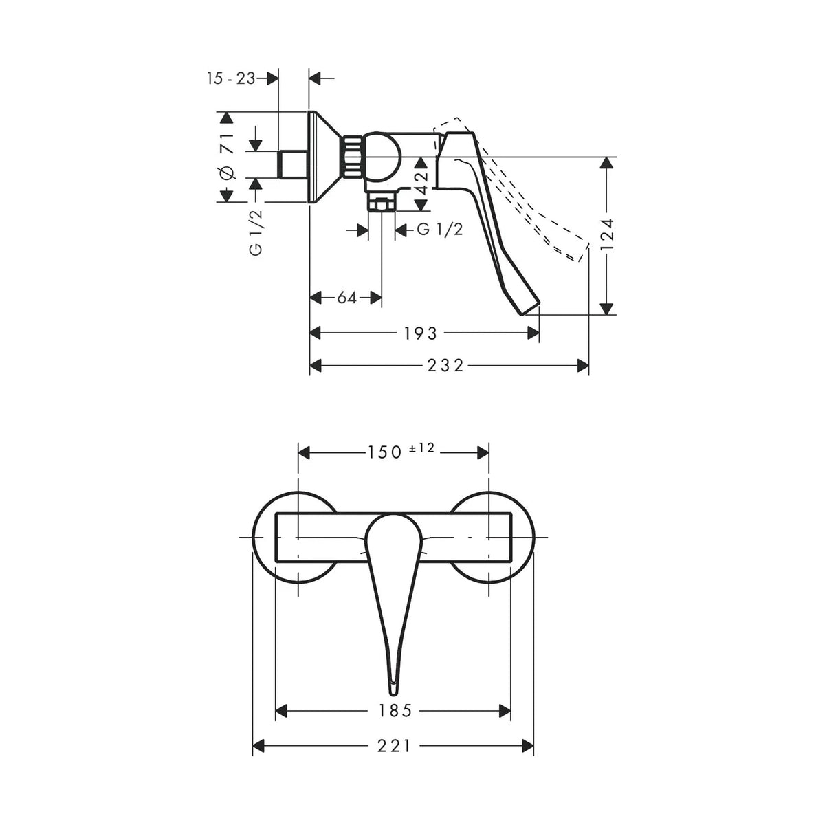 Ducha Hansgrohe Focus monomando - Cromo