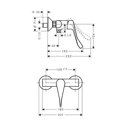 Ducha Hansgrohe Focus monomando - Cromo