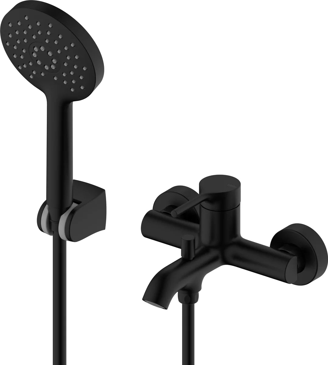 Grifería de baño ducha monomando Stillo Hades negro mate