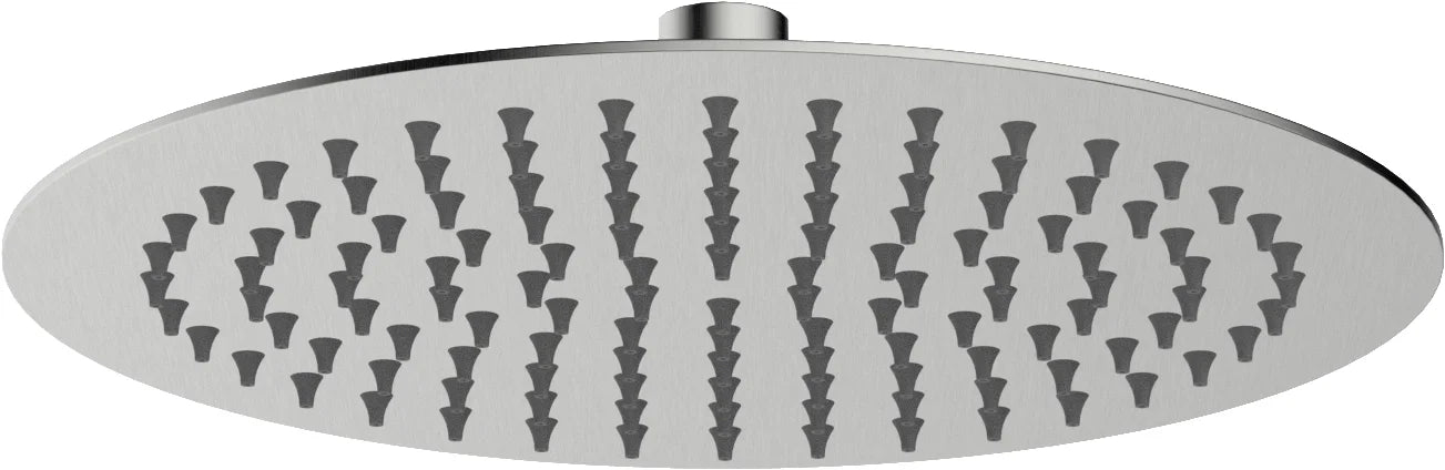 Columna de grifería para ducha monomando Stillo Hades apariencia acero inoxidable rociador mural 2 vías Ø250mm maneral de 3 funciones con repisa
