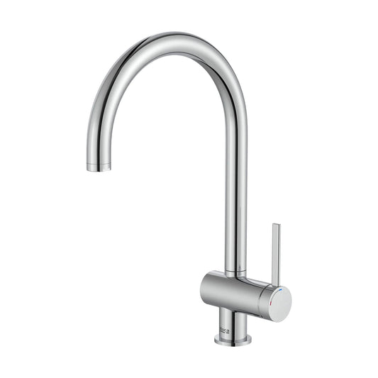 Grifo de cocina extra alto Roca Ona monomando con caño en forma de U acabado cromo