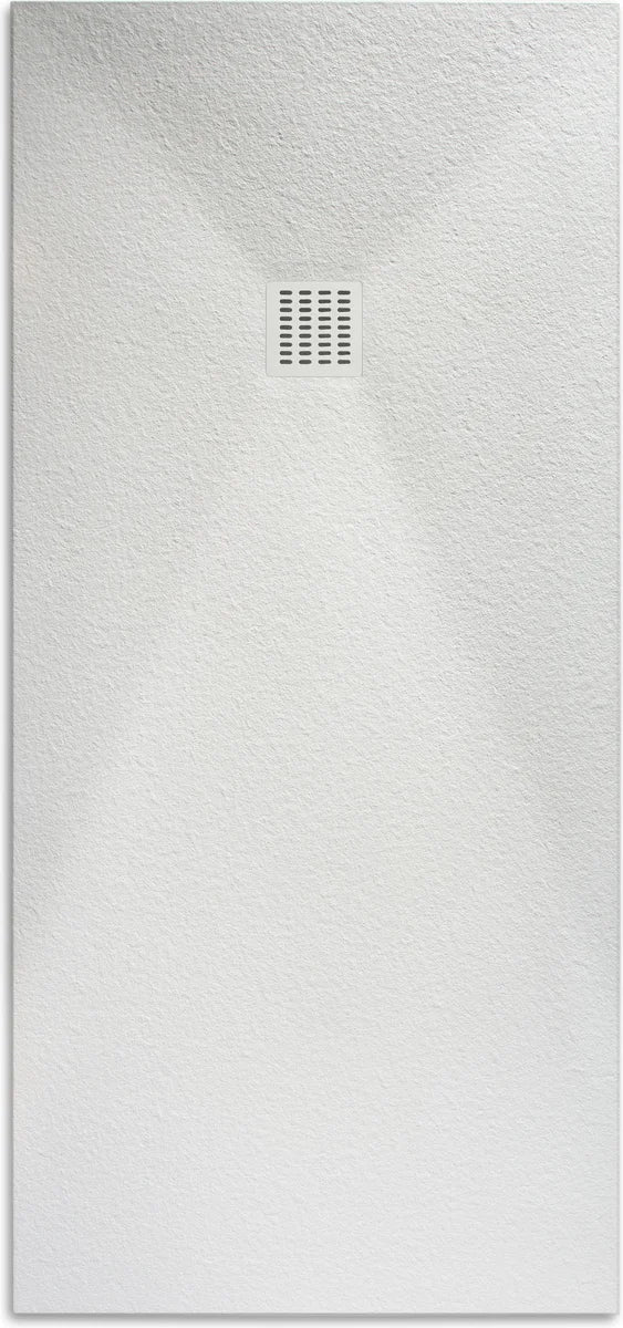 Plato de ducha resina Stillo Stoner-N 180x70cm, blanco con rejilla mismo acabado