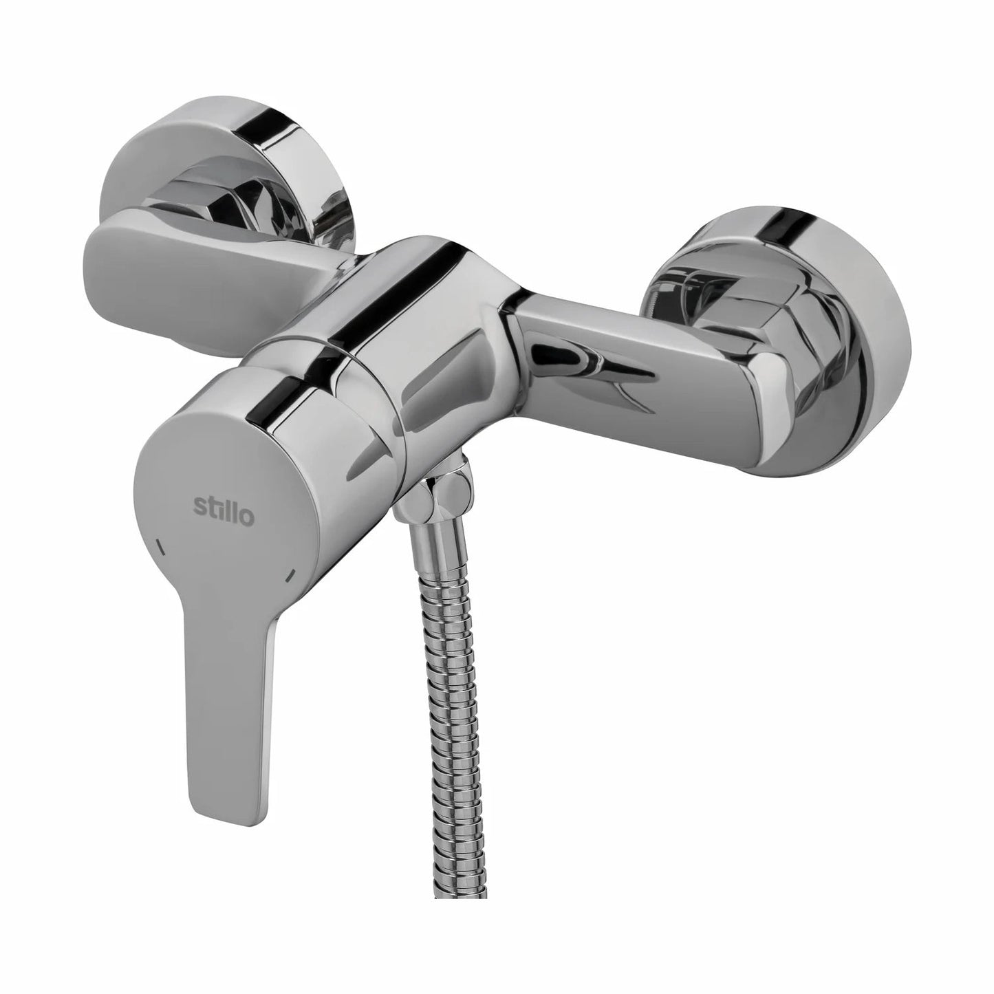 Grifo de ducha monomando Stillo Capri-N acabado cromo con conjunto de ducha de mano diseño clásico moderno