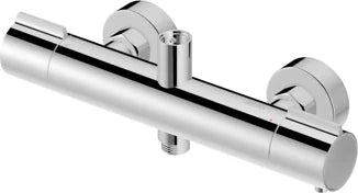 Columna de grifería para ducha termostático Stillo Hera cromo rociador mural 2 vías Ø248mm maneral de 3 funciones