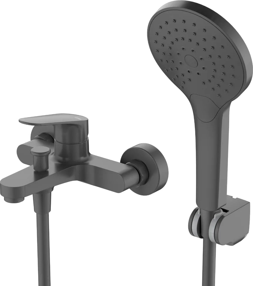 Grifería de baño ducha de 2 agujeros monomando Stillo Zeus negro