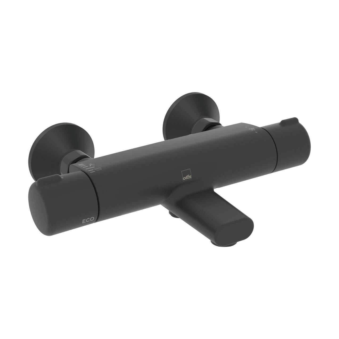Grifo termostático de ducha y bañera Oras Nova 7462G-33 - Negro Mate.
